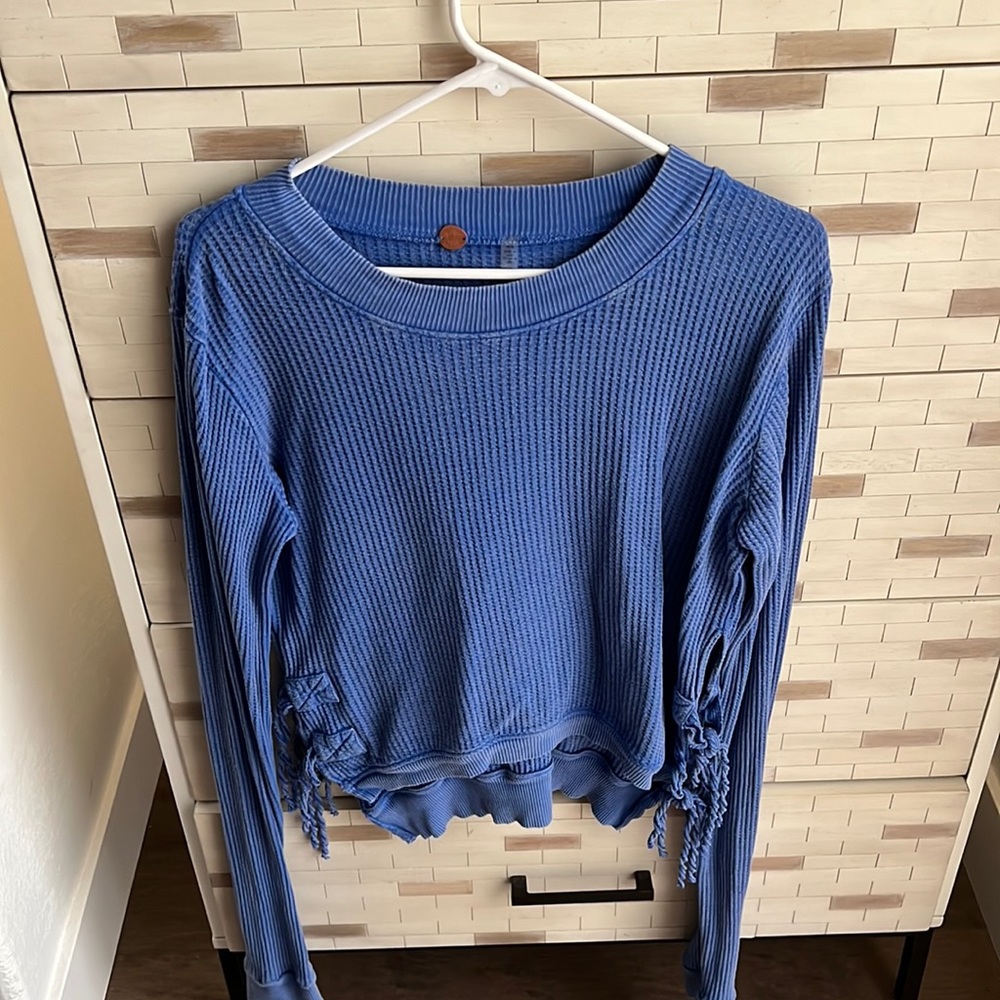 Free people waffle knit long sleeve